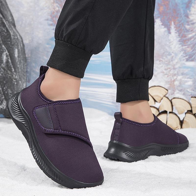 Direct supply of new warm outdoor sports wide last shoes casual velvet cotton shoes non-slip solid color winter shoes