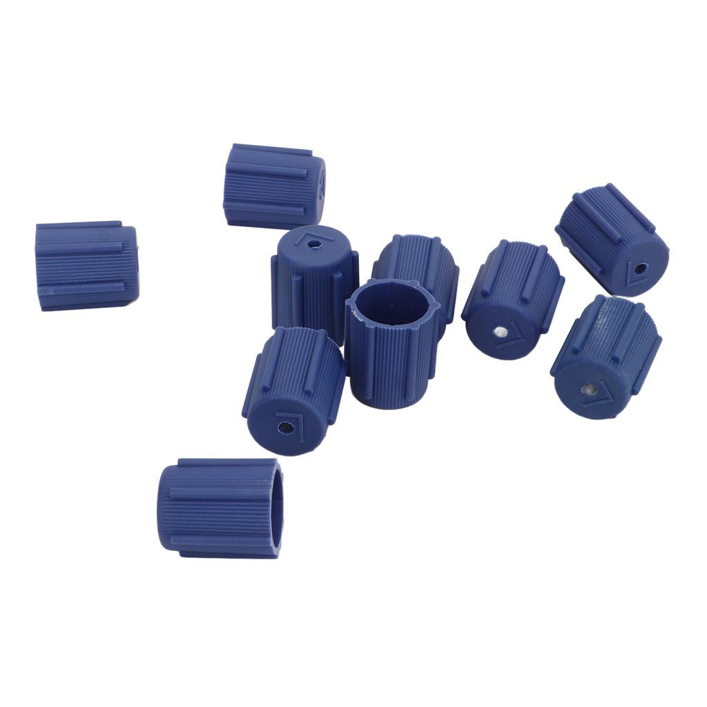 50 Pcs Air Conditioning Valve Cap Impact Scratch Corrosion Resistant Auto AC System Charging Port Covers