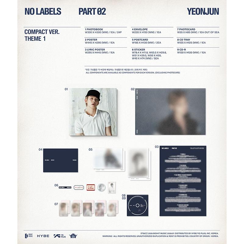 [Pre-order] YEONJUN (TXT) - NO LABELS : PART 02 (Compact Ver) (Online Benefit)