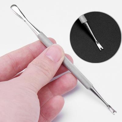 Dead Skin Fork Hard Mirrored Steel Remove Reusable Manicure Stainless Surface Effective Nail Dead Skin