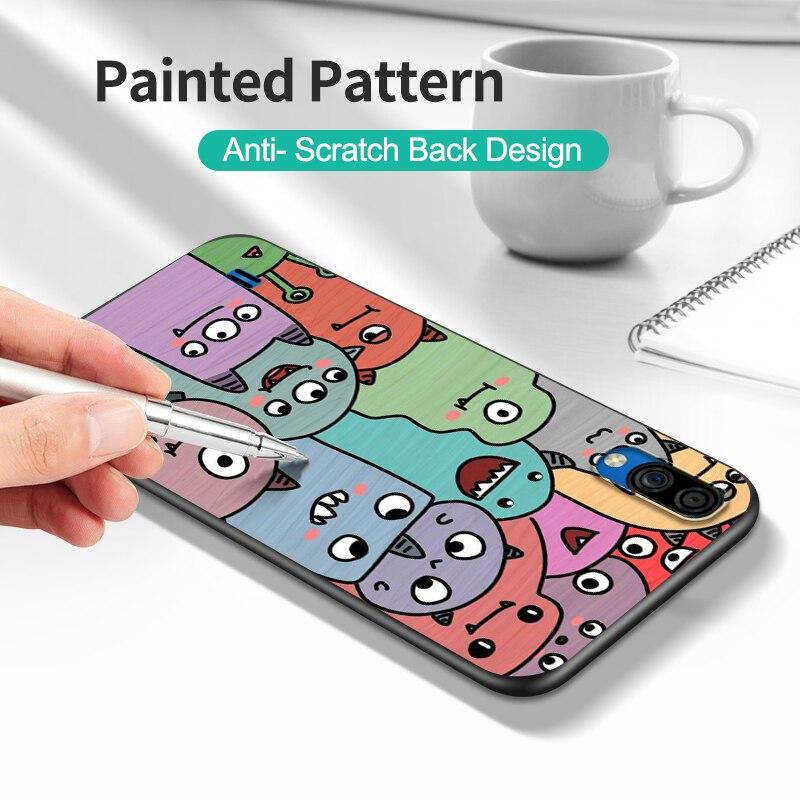 Hülle für ZTE Blade A5 2020 Hülle Handy-Rückseite Hülle Schwarze TPU-Hülle süß lustig