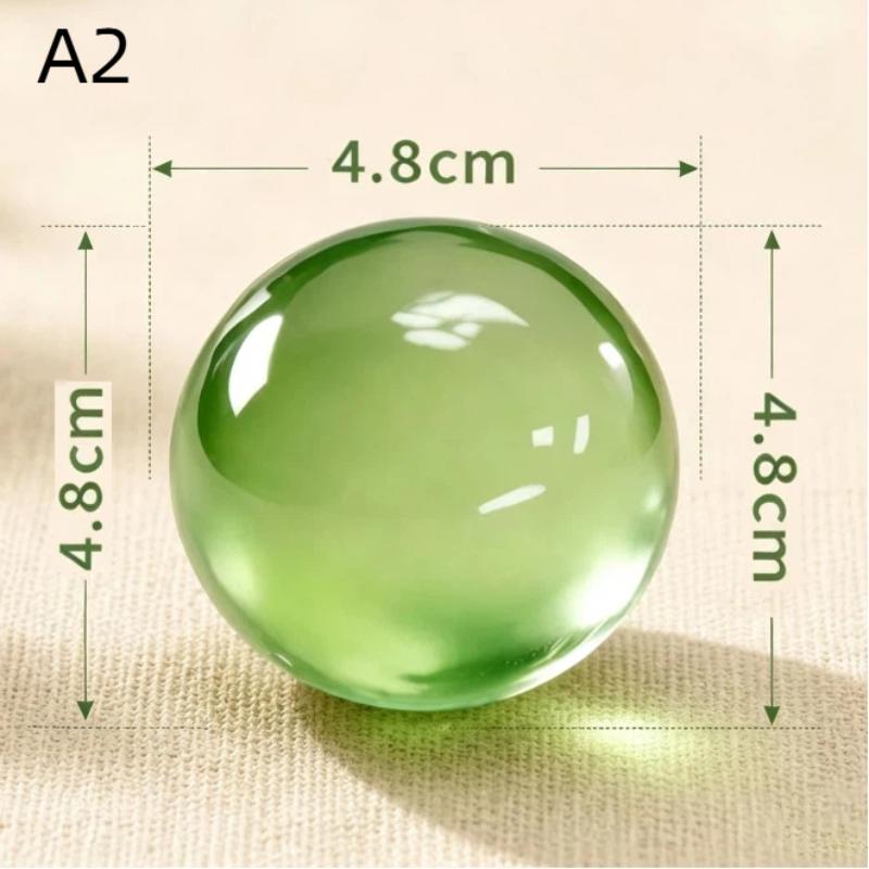 Balles Sensorielles à Presser Gelée Transparente 1 Pièce Jouet Fait Main Non Toxique à l'Huile de Coco pour Enfants Adultes Réduction du Stress Jeu
