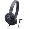 Audio-Technica ATH-S100 BK Headphones, Wired, STREET MONITORING, DJ, Portable, On-Ear Headphones,...