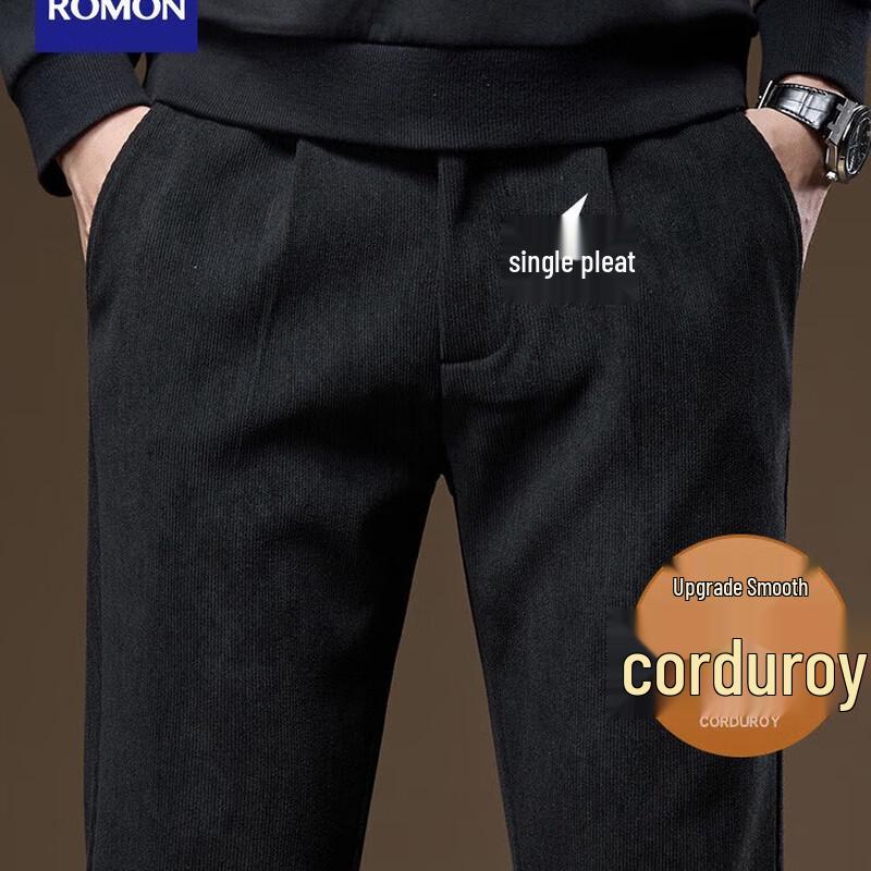 

Romon Men s Casual Straight-Leg Trousers 31