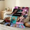1PC Lola Indigo Patterned Flannel Blanket Suitable For All Seasons For Home Decor Warmth And Comfort Gifts Holiday Present