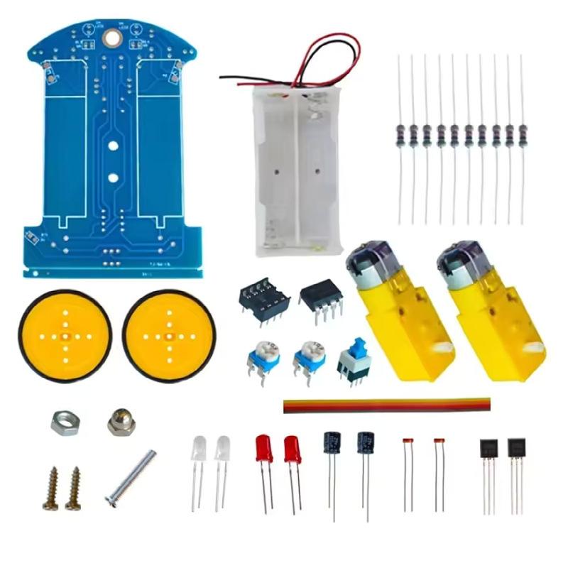 D2-1 Inteligentní robotické auto pro sledování čáry, sada, černobílá, rozpoznávání čáry, DIY, vzdělávací hračka pro děti, dárek k narozeninám