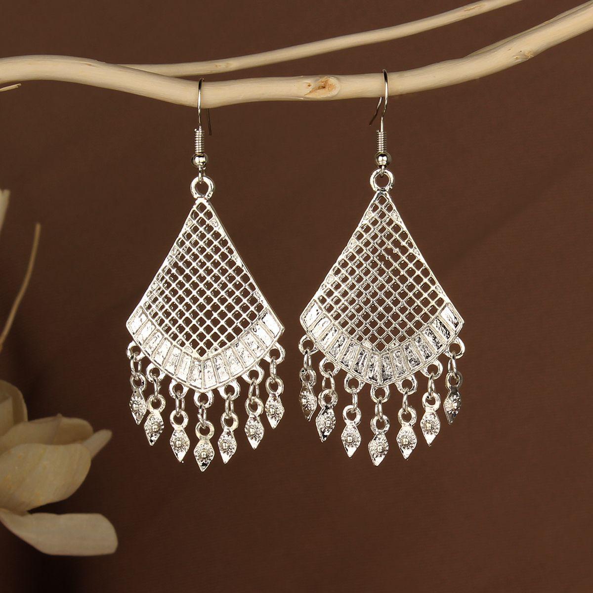 

Винтажные серьги с кисточками из серебра Мяо: Этнические длинные висячие женские украшения Юньнань