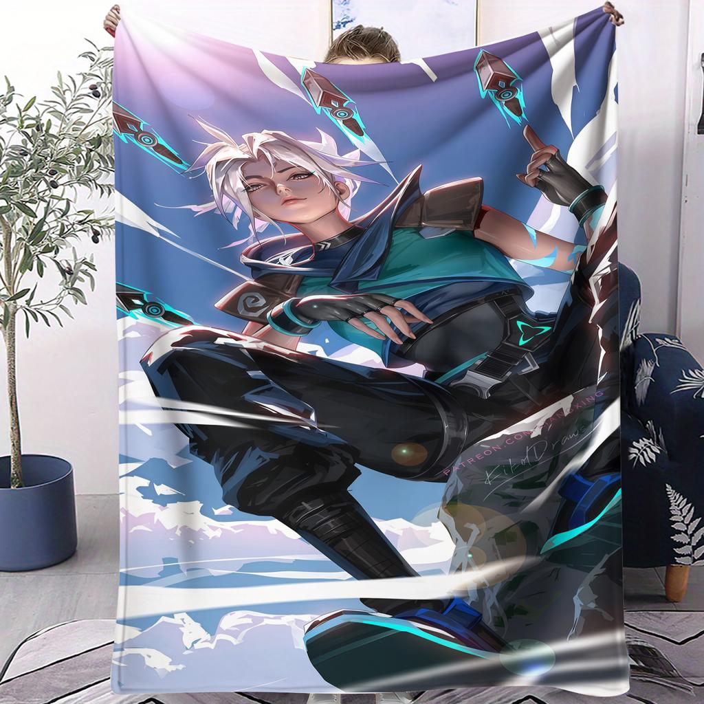 Kawaii Cute Anime Blankets Bed Sheets Fluffy Soft Skin Friendly Breathable AllSeason For Bedroom Sofa Kids Room Camping Nap Gift