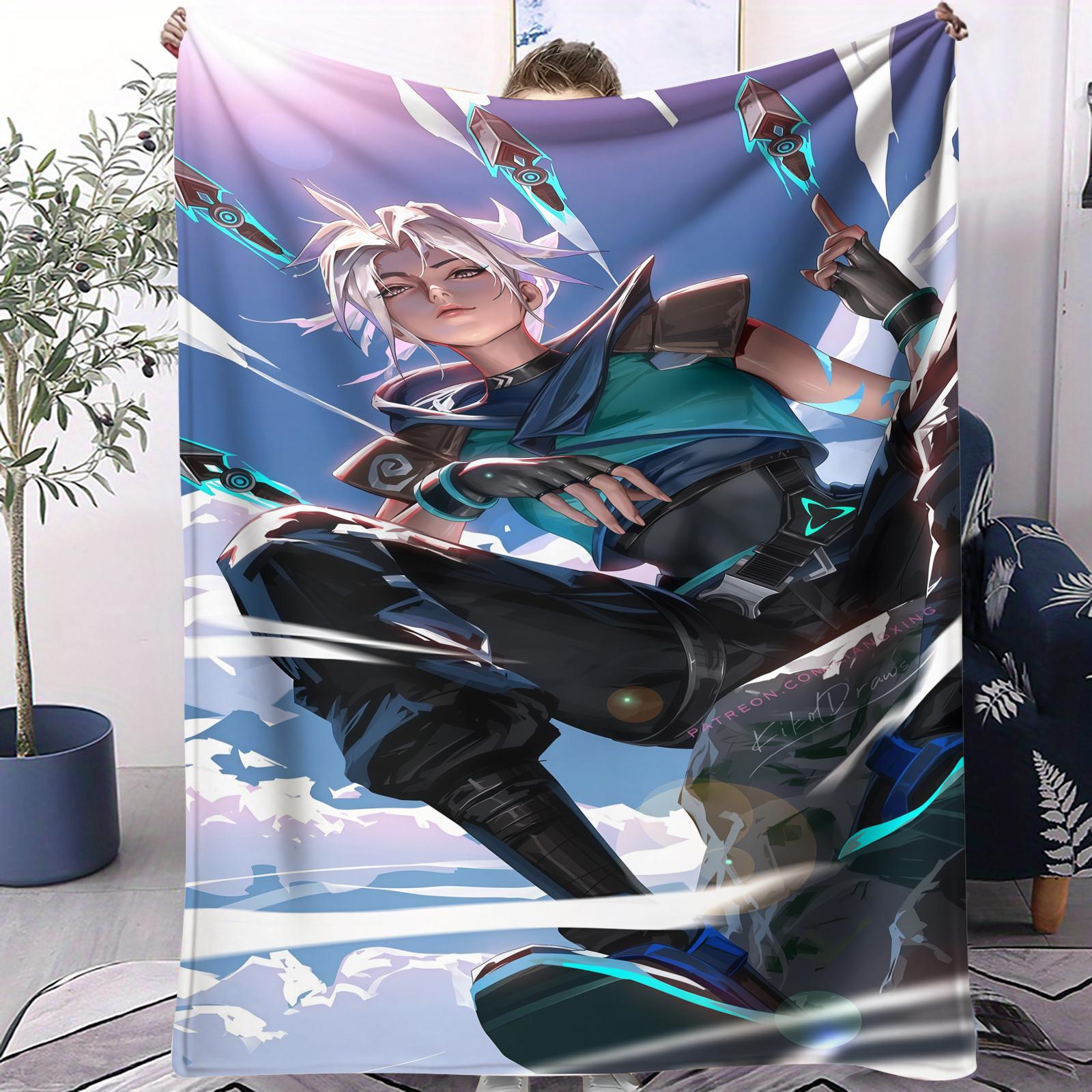 

Kawaii Cute Anime Blankets Bed Sheets Fluffy Soft Skin Friendly Breathable AllSeason For Bedroom Sofa Kids Room Camping Nap Gift 70x100cm