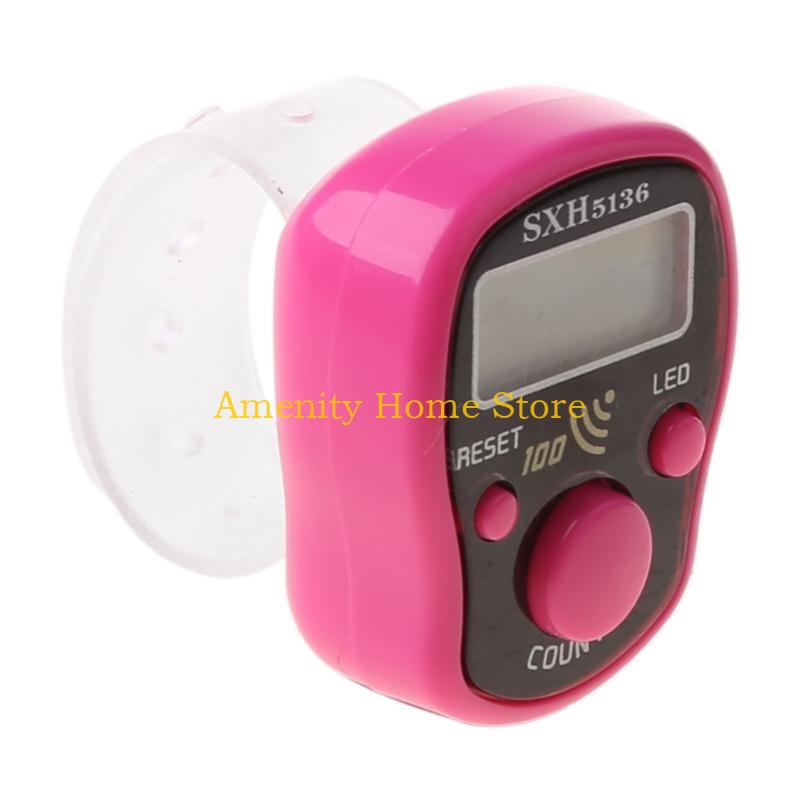 F26C Portable Wrist Digital Electronic Counter with LED Light and Sound Manual Reset Decompression Relaxation Finger Tool