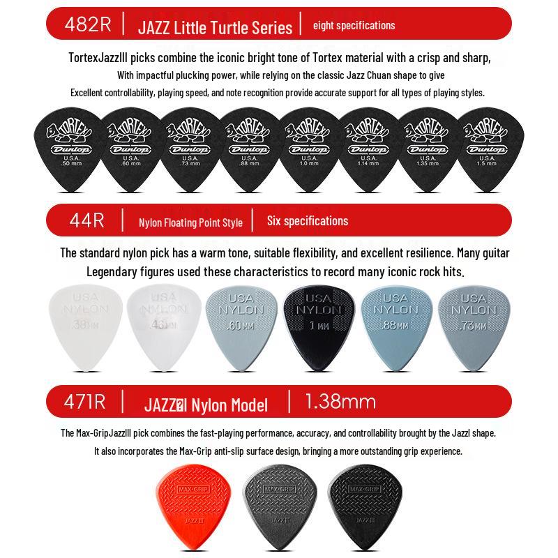 Dunlop Jazz3 Small Turtle Speed-Picking Guitar & Bass Pick