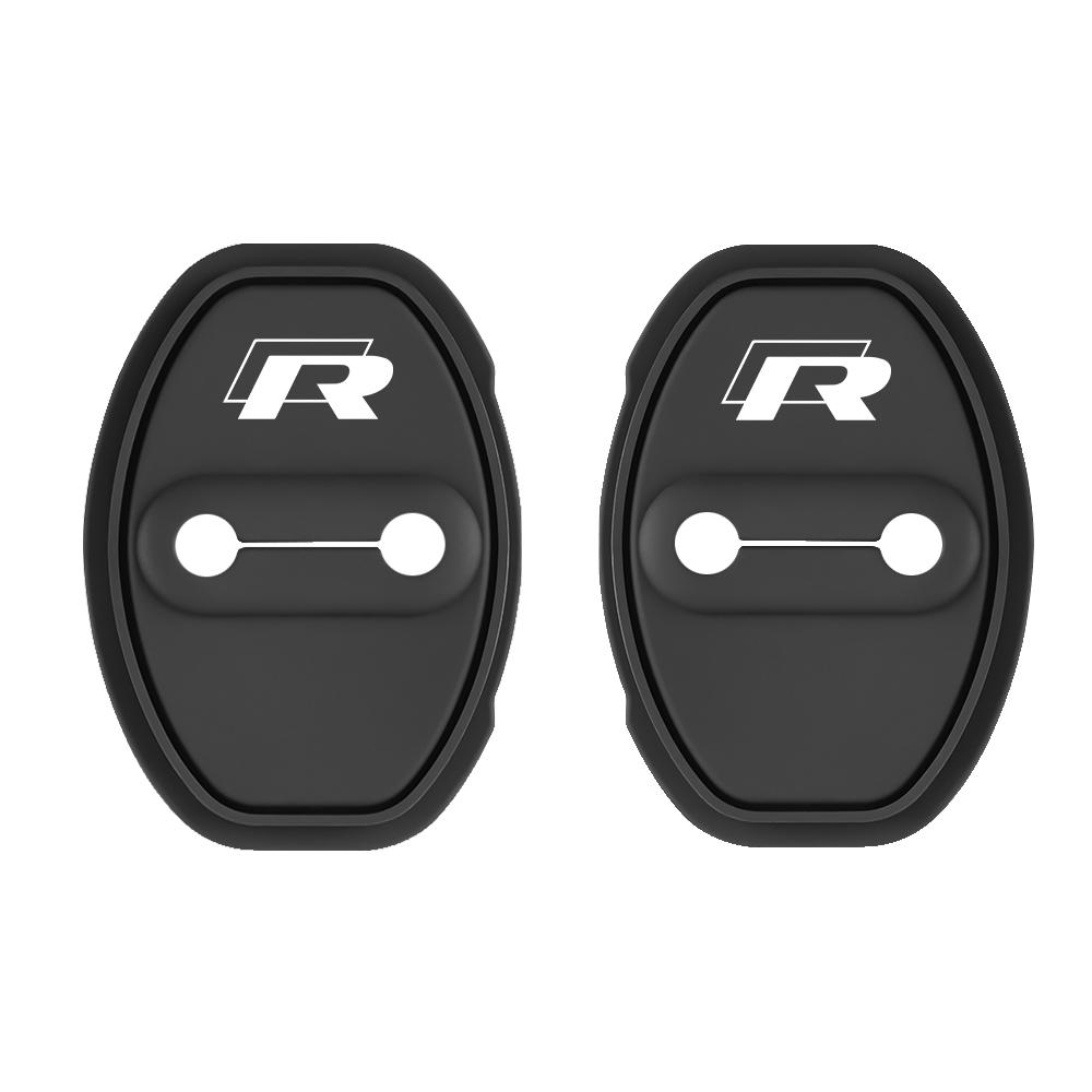 2/4Pcs Silicone Car Door Protective Cover Auto Door Locks Guard Shock Pads for Volkswagen VW R 4 Motion Caddy CC Golf 5 6 7 Bora