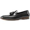 New loafers men's business casual round head fringed leather shoes