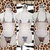 Cosplay Sexy Cute Animal Pattern Micro Bikini Extreme Sheer Swimsuit Style Costume Halter Neck String Panties Tiny Micro Bikini Erotic Sheer Adult
