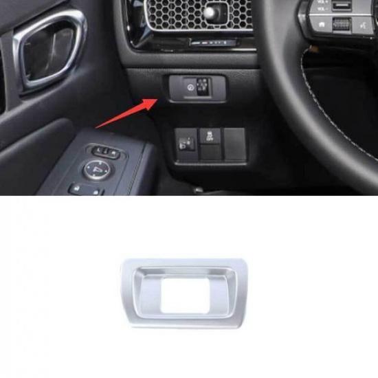 Headlight Switch Control Frame Cover For Honda 11th Civic - Matte Silver