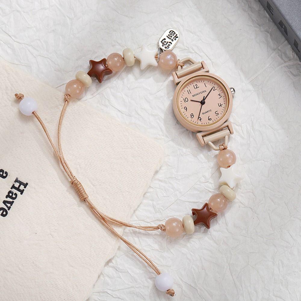 Sweet Bracelet Watch Dopamine Quartz Watch Fashion Star Chain Watch  for Women Girls