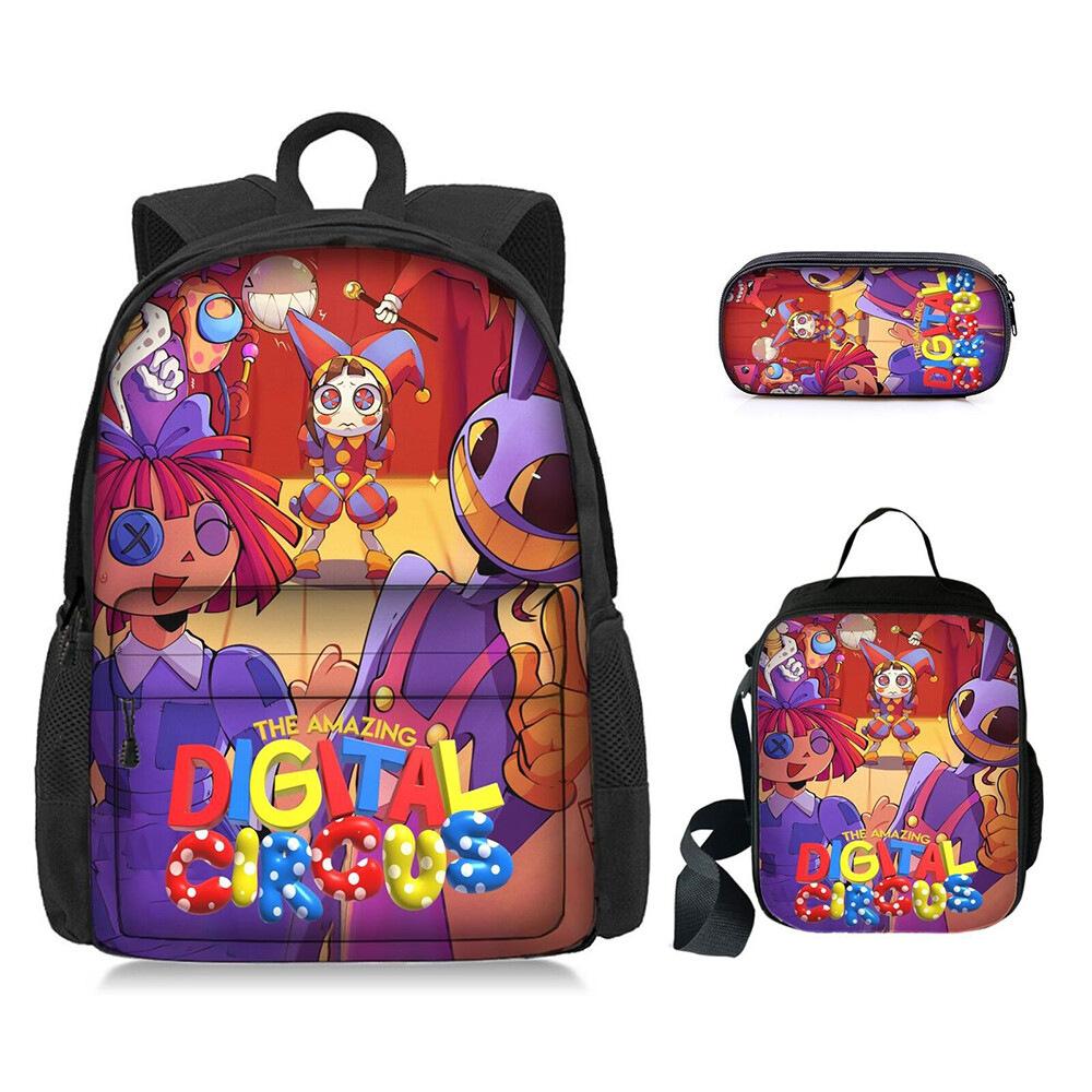 Digitale Circus Kinder Schooltas De Verbazingwekkende Digitale Circus Student Rugzak Drie Delige Set Three-piece set