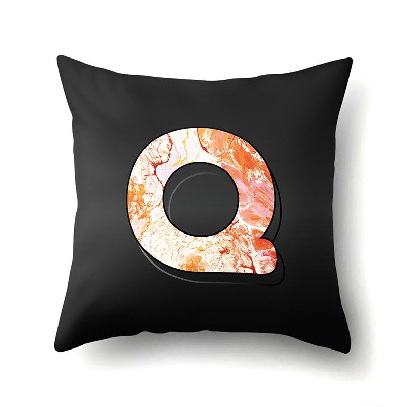Polyester Pillowcase 3D Three-dimensional Effect Cushion Set Decorative Printing 26 English Letter Pillowcase