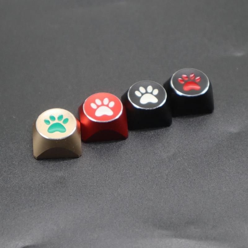 Aluminum Alloy CatPaws Keycaps XDA Profile Key Button for Switches Mechanical Keyboards Gamings Player