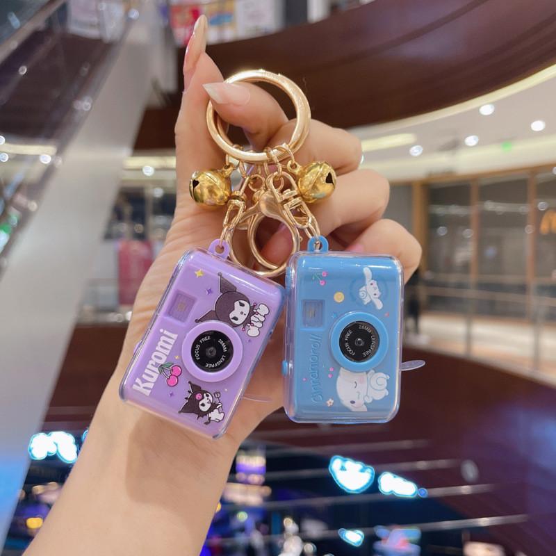 And Fun Lovely Glowing Camera Keychain Ornament Pendant Car Keyring Accessory