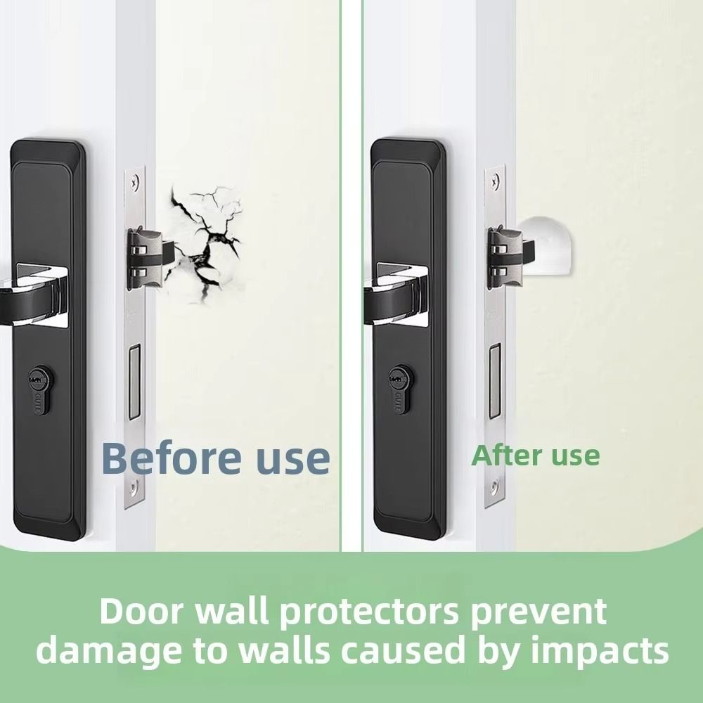 4Pcs Protector Transparent Door Stopper Anti-Collision Floor Mounted Door Holder Self Adhesive Door Buffer Wall Protection