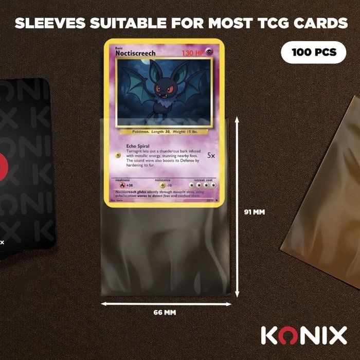 Protege-cartes - Konix - Matte Sleeves 66 x 91 mm pour compétition - 100 pochettes - Magic The Gathering, Pokémon - Rose lavande