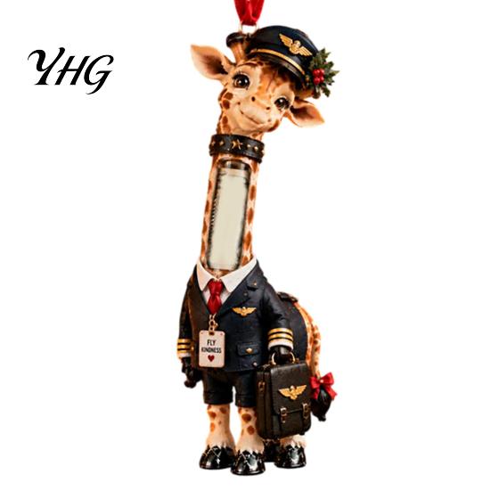 Ceremonial Money Gift Holders Giraffe Christmas Holder Ornament, Acrylic Cash Clip Hanging Decor for Unique Tree Bag Car, Cute Career Figurine,