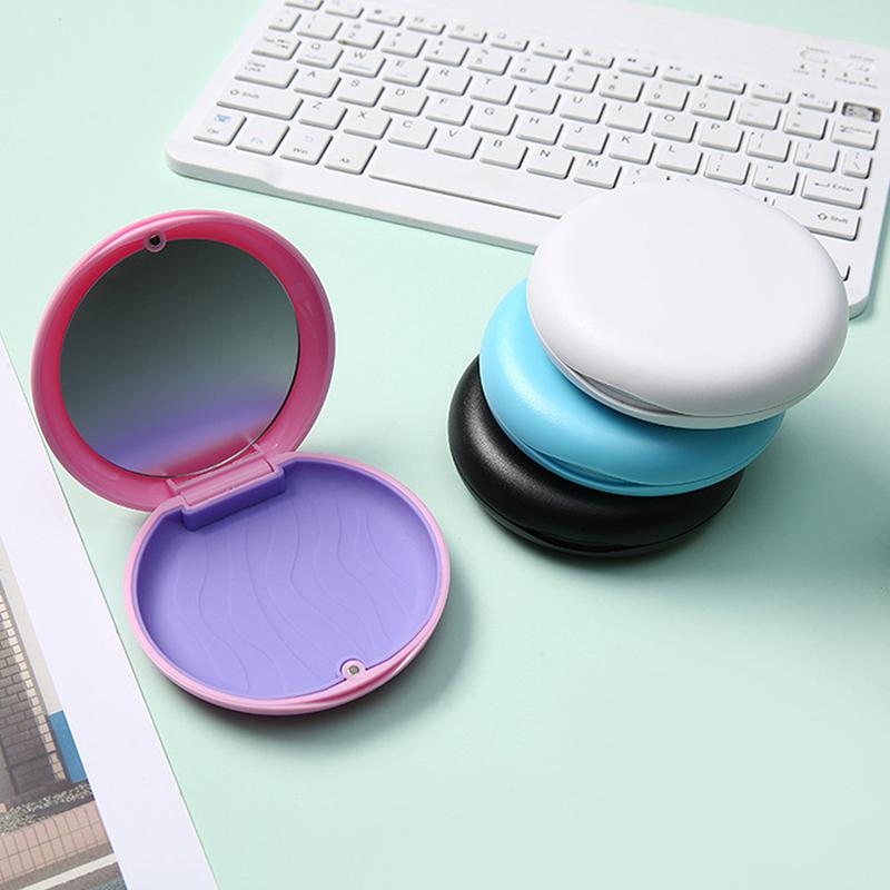 Retainer Box Fake Teeth Denture Storage Case With Mirror Mouthguard Aligner Braces Container Oral Hygiene Supplies Organizer