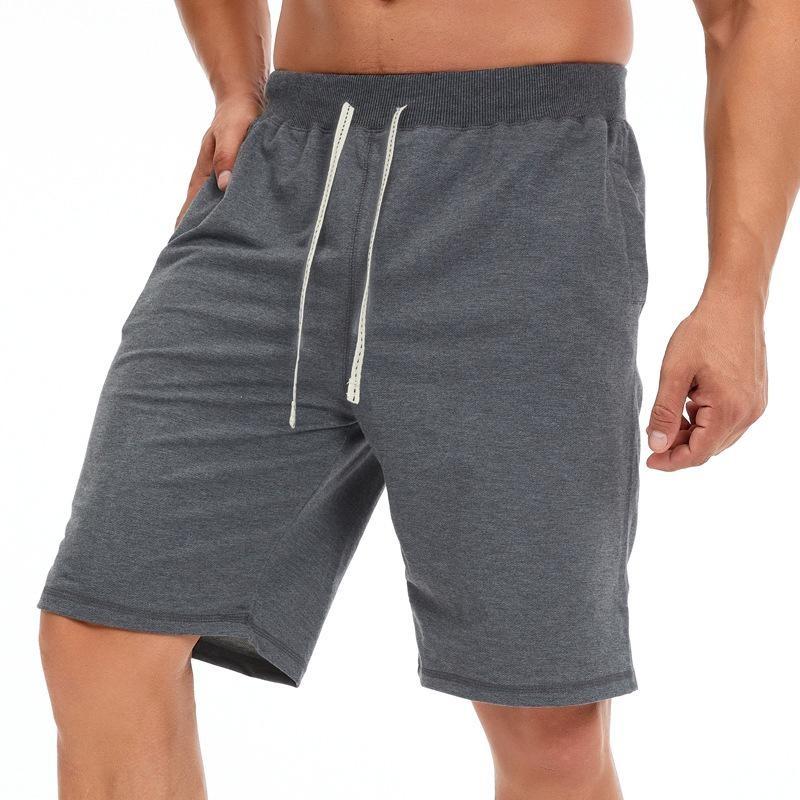 Men's Loose Shorts EU Size Summer Casual Five-point Pants Beach Pants Drawstring Sports Shorts, Men's Fitness Pants