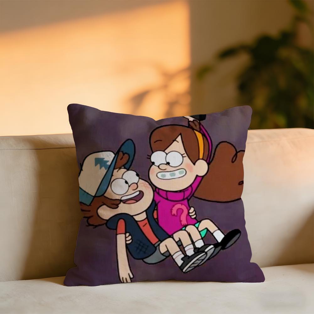 Gravity Falls Cushion Cover Cozy Velvet Throw PillowSoft Warm Cushion For Sofa  Bed