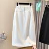 Spring-Summer Plus Size High Waist Denim Skirt - Versatile, Slimming, Elastic Fit