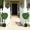 Artificial Heart Shaped Topiary Plant with Lifelike Leaves Faux Decorative Potted Tree for Indoor Office Home Decor Display