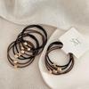 Women Braided Dual Strand Hairband Elastic Ponytail Holder for Daily Wear Dance Sports Travel Meeting