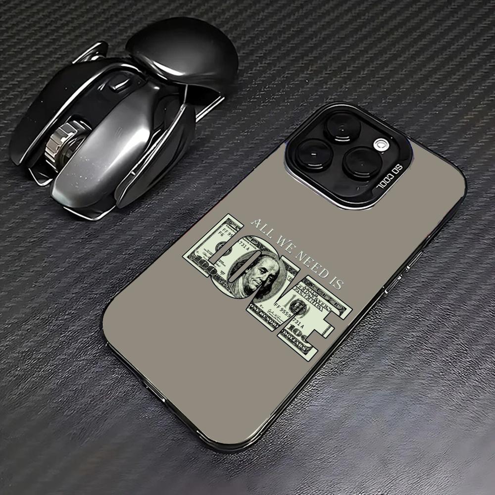 Creative Money Love Design Phone Case Suitable for iPhone 17, 16, 15, 14, 13, 12, 11 Pro/Max/Plus Anti Drop and Anti Shock