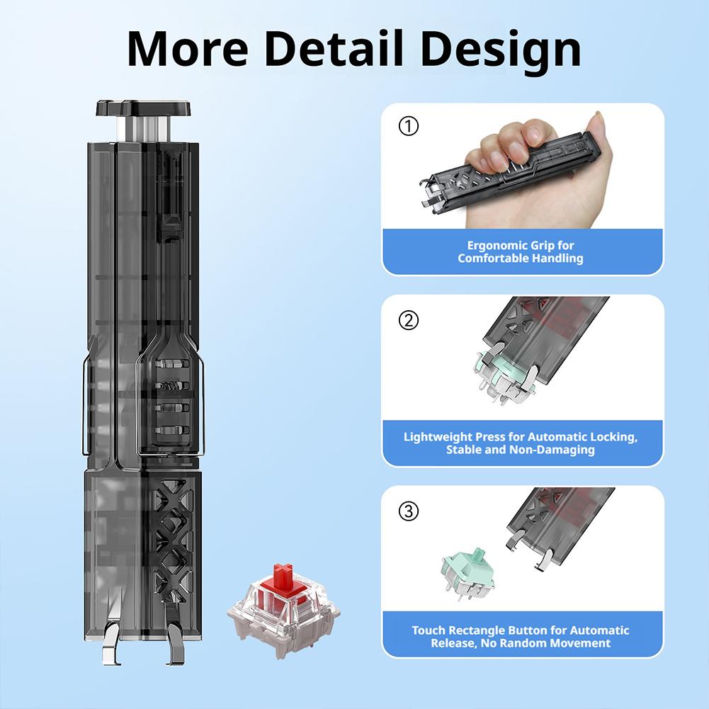 2-in-1 Keyboard Keycap Puller Switch Extractor Tool Universal Key Cap Shaft Remover Kit For Gaming Keyboard Repair