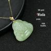 Certified Natural Hetian White Jade Pendant Necklace with 925 Sterling Silver Inlay for Women