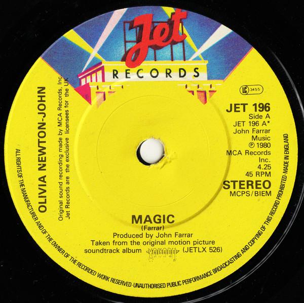 

7inch Record OLIVIA NEWTON-JOHN - Magic JET196 Jet Records 1980 UK Dance & Electronica Used