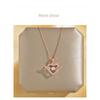 Fashion Simple Heart Wing Titanium Steel Clavicle Necklace Women