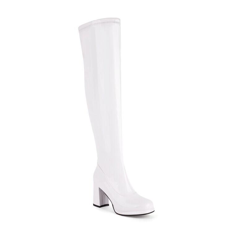 Sexy Boots European and American Style Thick Heel Long Tube Over the Knee  Boots Large Size