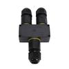 2 Pcs Water Proof Junction Box IP68 3 Way 3P 24A M20 Electrical Quick Release Cable Connector Outdoor Junction Box for