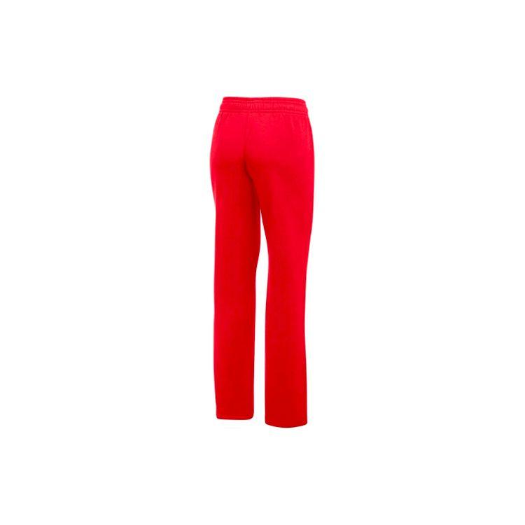 Under Armour Fleece Straight Leg Sports Pants Women bottoms Red 1300267-600
