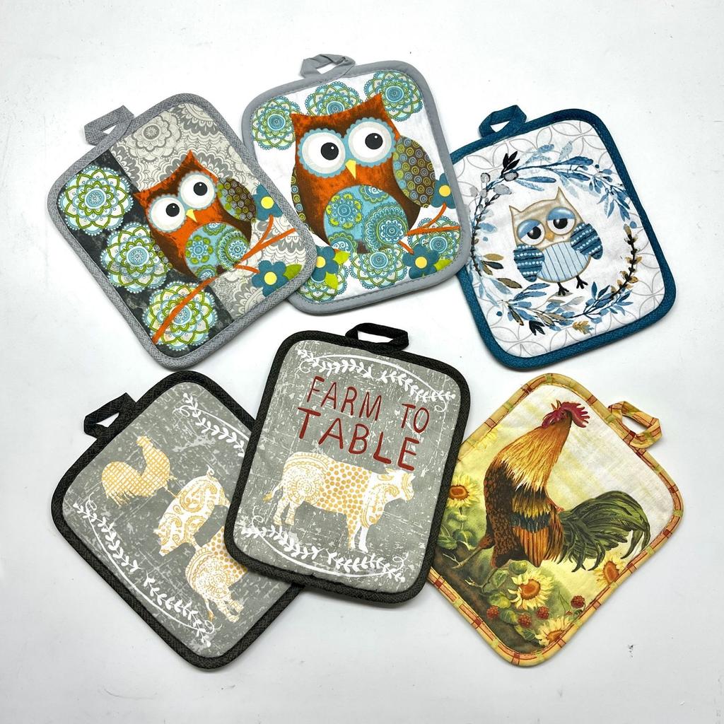 1Pc 17x22cm Rectangle Sewing Cotton Heat Resistant Pot Holder Pads Table Mat Placemat Kitchen Baking Tool