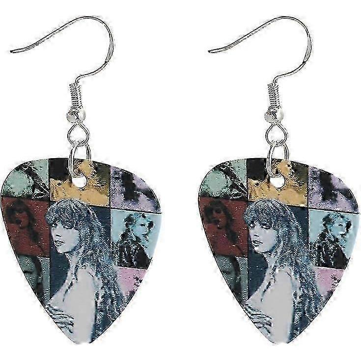TS Eras Tour Merch Lover Earrings Accessories for Women Trendy Taylor Earrings Concert Outfit Gifts Heart Dangle Drop Earrings Guitar Earrings Gift 20
