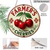 2D Flat 1pc, 8x8 in, Charming Hand-picked Cherry Farmer's Market Aluminum Metal Decorative Signs & Plaques - Perfect for Home, Farmhouse and Garden