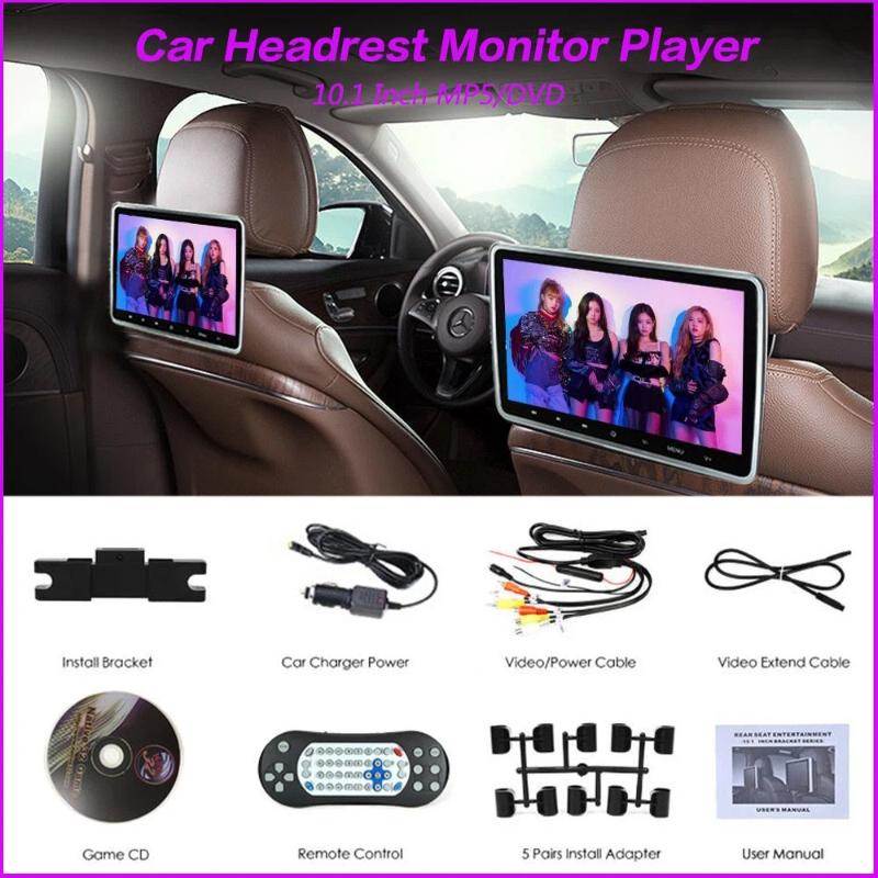 10.1-inch External Headrest DVD Monitor, In-car Rear Seat DVD Player, Rear-seat Electronics.