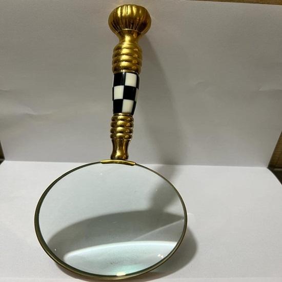 Brass Magnifying Glass Handheld 5x Page Reader for Books, Maps, Nautical Decor Collectible Magnifier, Anniversary Gift, Graduation Gift