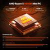 PELADN WO4 Gaming Mini PC AMD Ryzen 5 5600H (6C/12T Up To 4.2Ghz) 16GB DDR4 512GB SSD