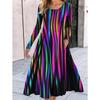 QICED Fashion Autumn Winter Long Sleeve O-Neck Casual Dresses