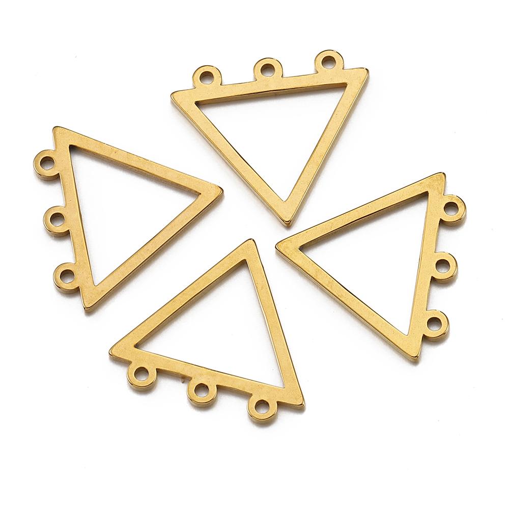 10pcs Stainless Steel Geometric Stamping Blank Drop Porous Connector Pendant Charms Necklace Earrings Jewelry Making DIY