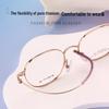Women's Pure Titanium Small Frame Eyeglasses with Myopia Lenses - Fashionable & Simple Design for Youth